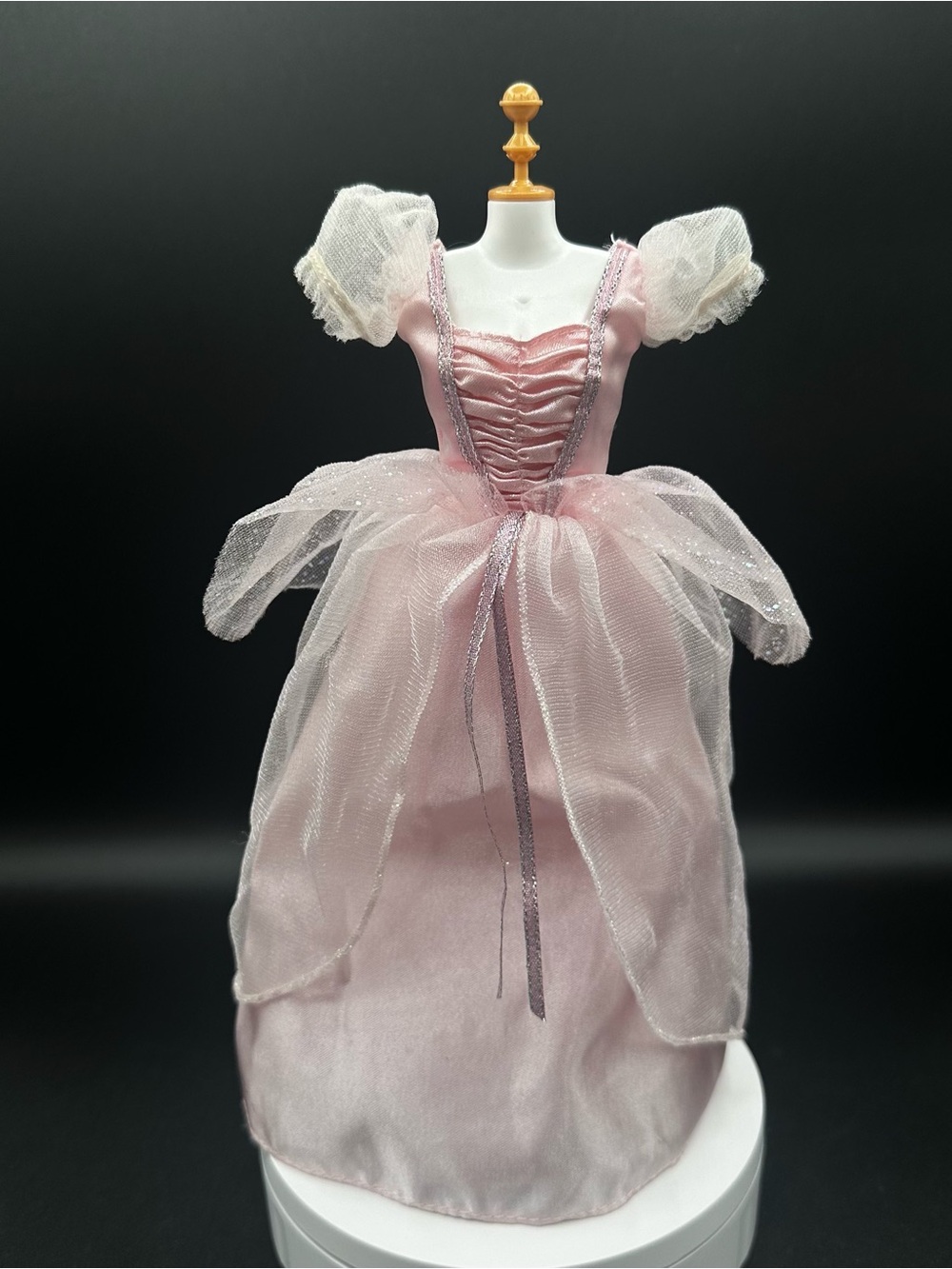Vintage Genuine Barbie Pink Princess Ball Gown – Mattel Doll Dress
